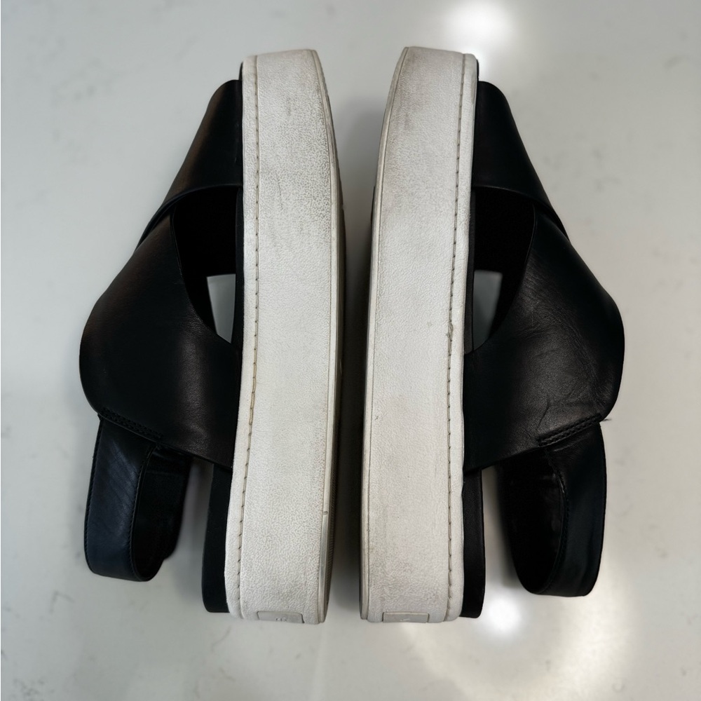 Vince Weslan Cross Strap Leather Platform Sandal - Picture 6 of 8